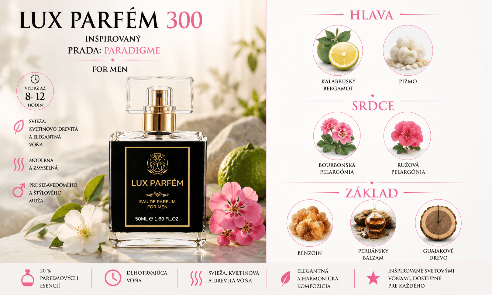 Lux Parfém 300 - Inšpirovaný Paradigme Prada